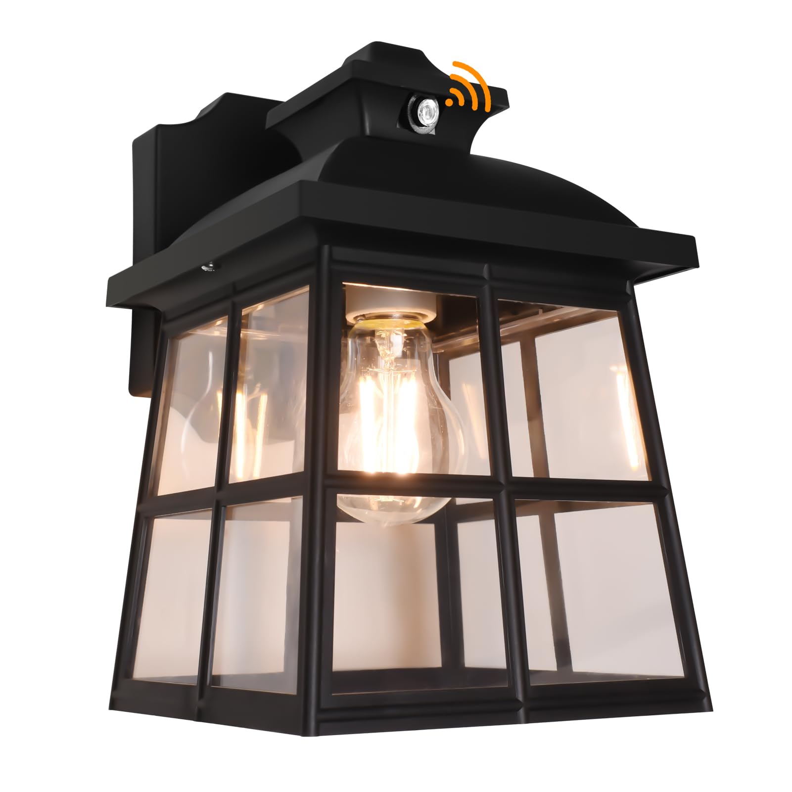 FUDESY Dusk to Dawn LED Outdoor Wall Lantern,White Plastic